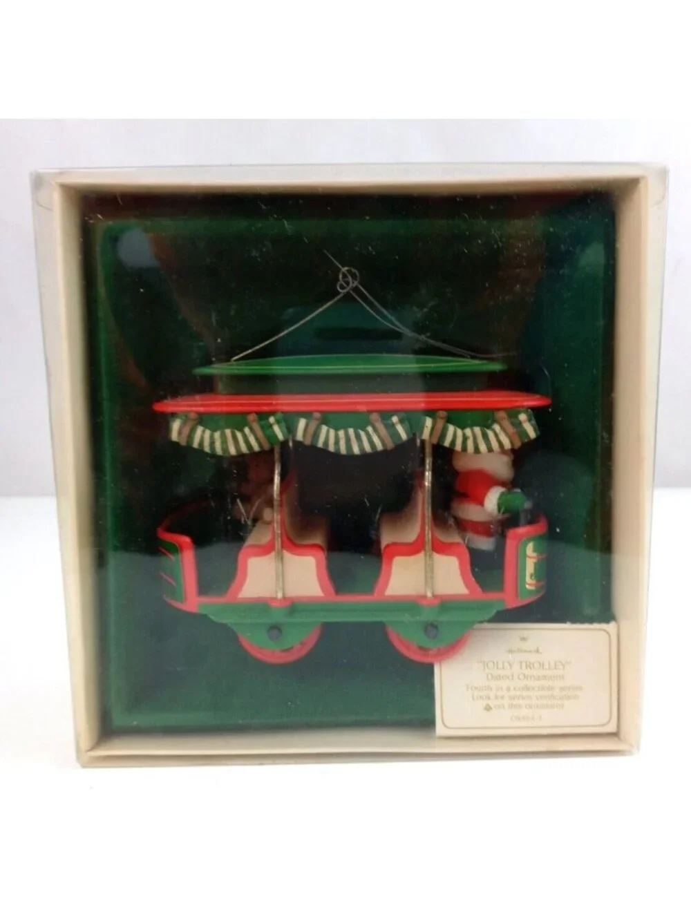 Vintage 1982 Hallmark Keepsake Ornament Jolly Trolley In Original Box